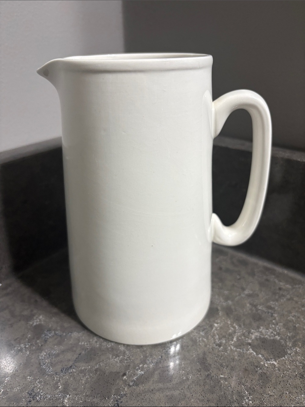 Lord Nelson Pottery White Ironstone Pitcher - Classic Serveware. August 1974
